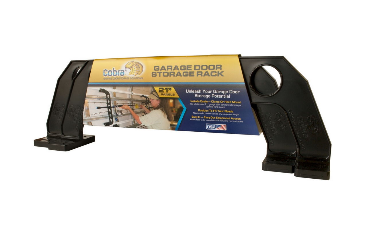Save space in your garage with Cobra garage door storage racks
