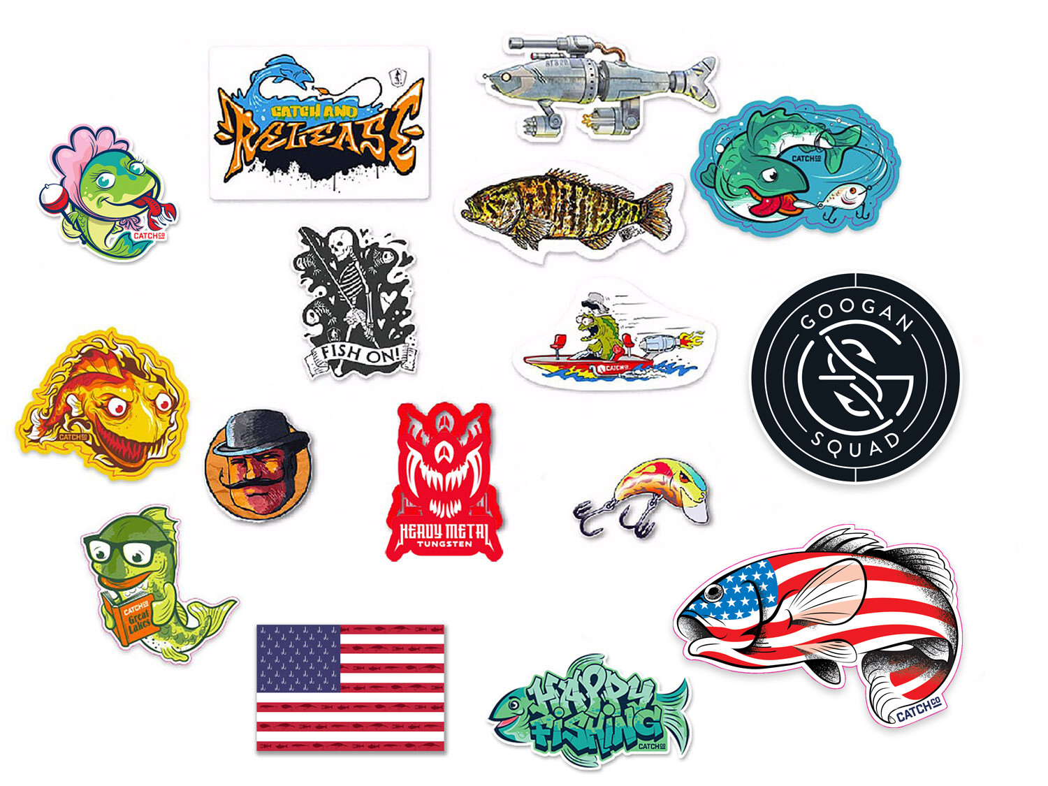 5" Zoom High Quality Decal Sticker Tackle Box Lures Fishing Boat Truck Baits 