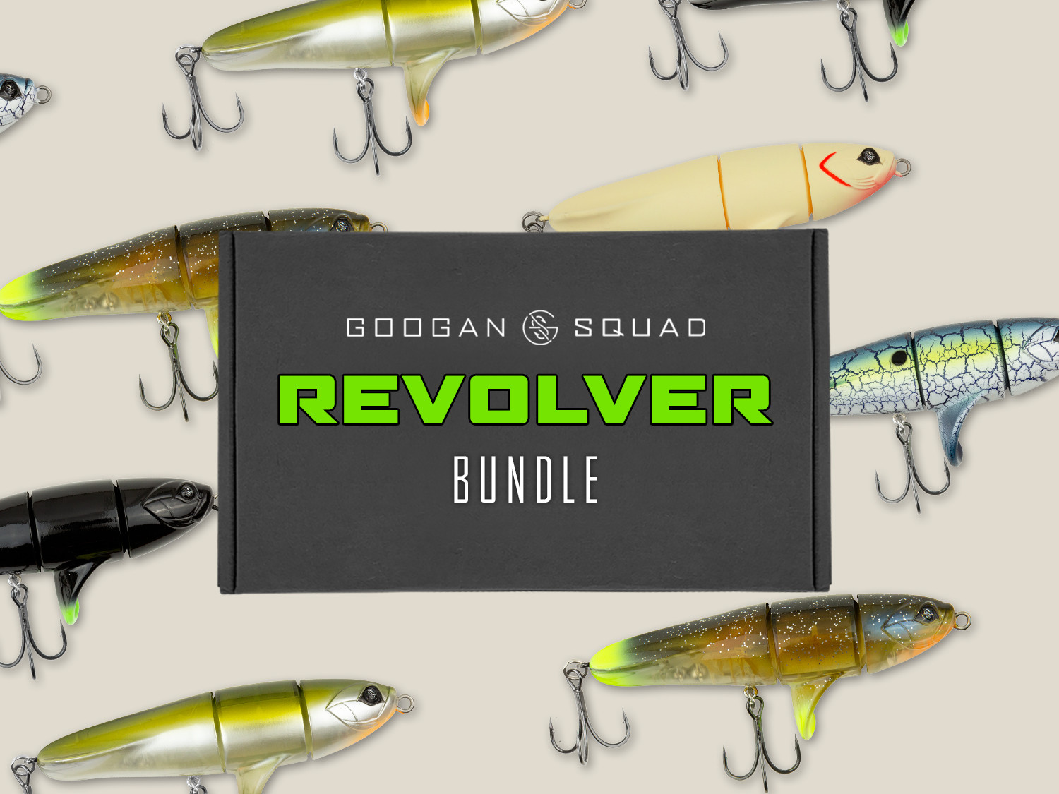 Googan Squad Revolver - Topwater Bait - (Bone) : : Sports