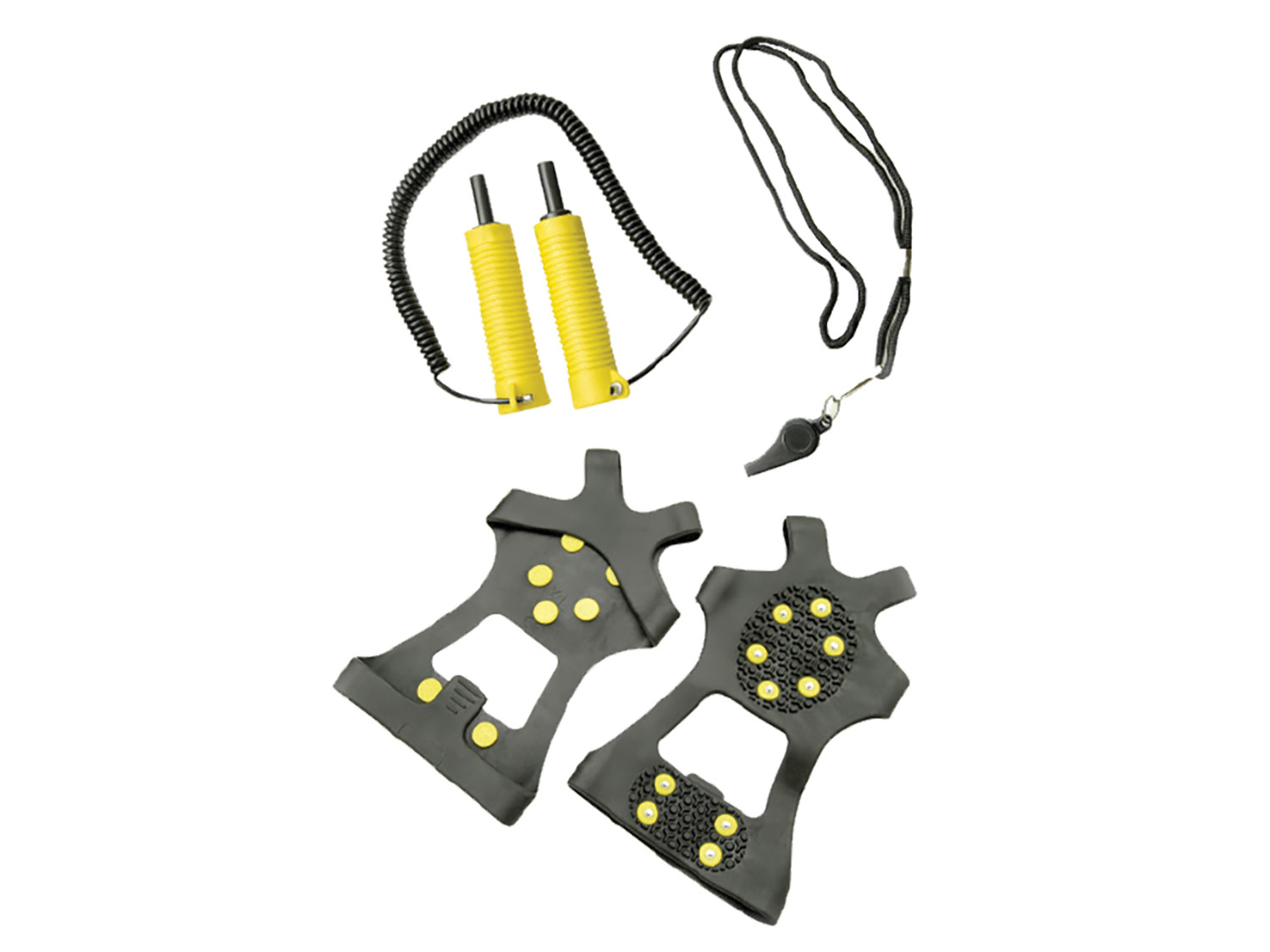 Ice Fishing Safety Kits Retractable Ice Pick Whistles Ice Cleat